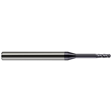 Harvey Tool Miniature End Mill - 4 Flute - Ball 0.0470" (3/64) Cutter DIA x 0.1410" Length of Cut 904447-C3